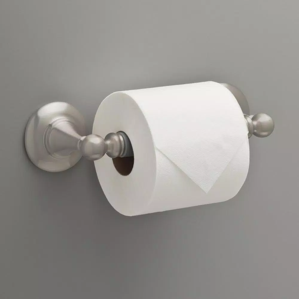 Delta Greenwich II Double Post Toilet Paper Holder, SpotShield Brushed Nickel