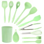 MegaChef 12-Piece Mint Green Silicone Kitchen Utensil Set thumbnail 1