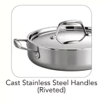Tramontina Gourmet Tri-Ply Clad 3 Qt. Stainless Steel Saute Pan with Lid thumbnail 3