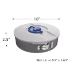 Classic Cuisine 10 in. Nonstick Carbon Steel Springform Cake Pan and Lid Set, 2-Piece thumbnail 2