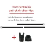 SecurityMan 2-in-1 Adjustable Door Knob Jammer and Sliding Patio Door Security Bar - High Grade Iron thumbnail 8
