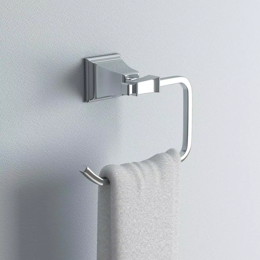Speakman Rainier Polished Chrome Towel Ring - Square Design Hand Towel Holder