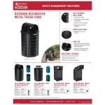 Suncast Commercial Suncast 35 Gal. Blue Metal Commercial Trash Can with Lid and Ash Receptacle thumbnail 5