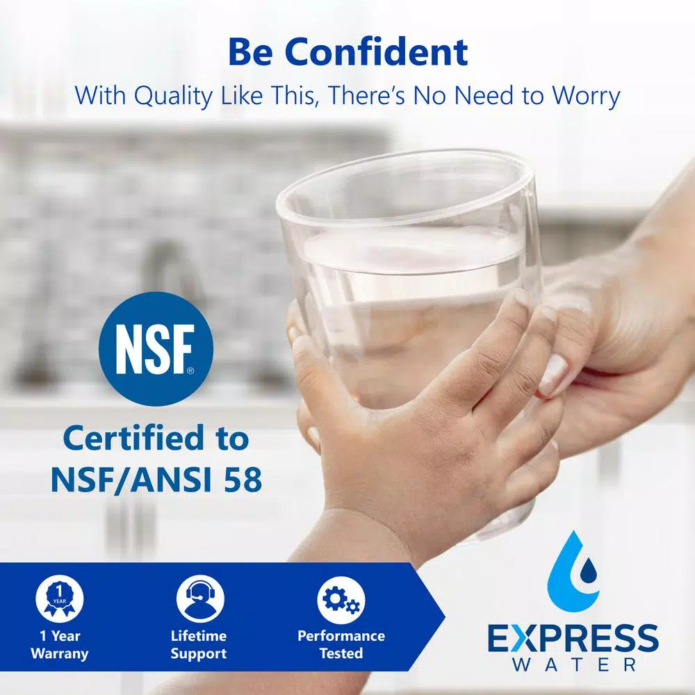 Express Water 5-Stage Reverse Osmosis Water Filtration System - NSF Certified - 100 GPD with Faucet and Tank