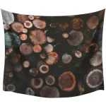 RoomMates Log Large Wall Tapestry - Brown Modern Polyester Wall Hanging thumbnail 1