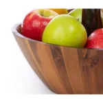 Casa Bellante 12 in. Acacia Wood Fruit Bowl with Removable Banana Stem thumbnail 6