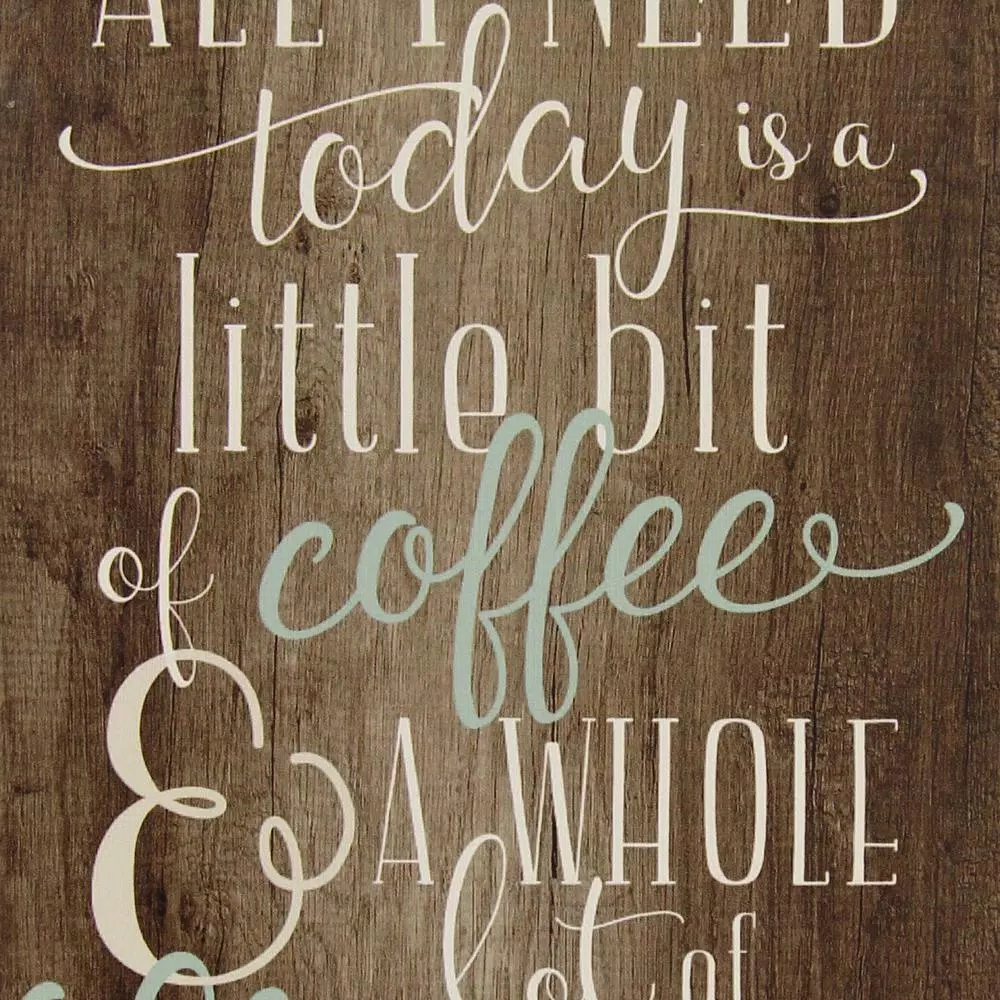 Stratton Home Decor Coffee and Blessings Wooden Wall Art Sign