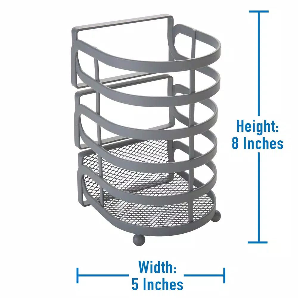 Kitchen Details Oversized Utensil Holder - Gray Steel Utensil Crock