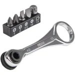 Klein Tools 1/4 in. Drive Mini Ratchet 6-Piece Set with Screwdriver Bits and Nut Drivers thumbnail 1