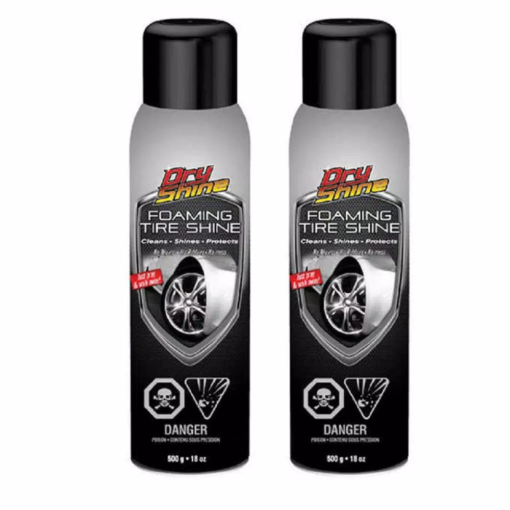 Dry Shine Foaming Tire Shine 18 oz. Car Detailing Spray (2-Pack)