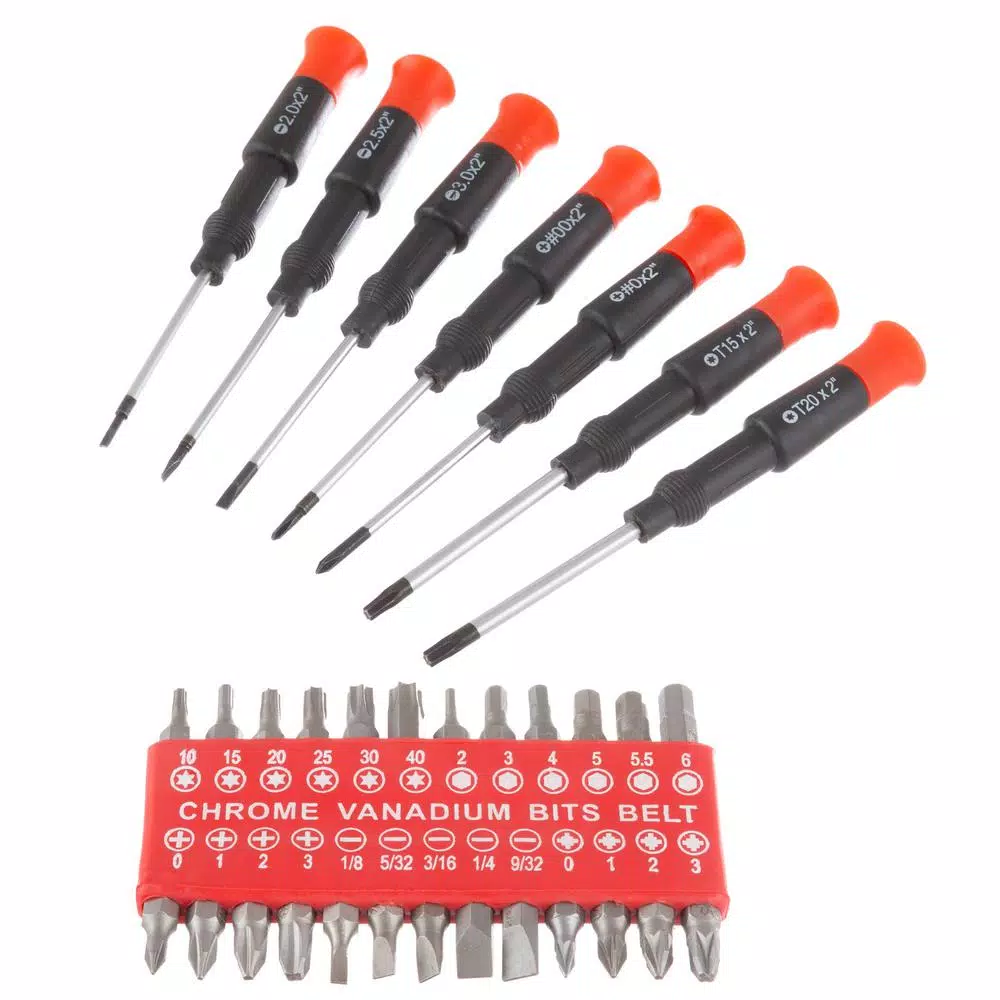 Stalwart 42-Piece Screwdriver Set with Precision Tools and Bit Adaptor Handle