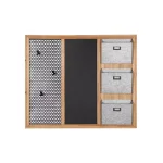 StyleWell 3-Section Wood and Metal Wall-Mount Organizer with Chalkboard thumbnail 1