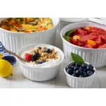 Corningware French White 10-Piece Ceramic Bakeware Set with Lids thumbnail 3