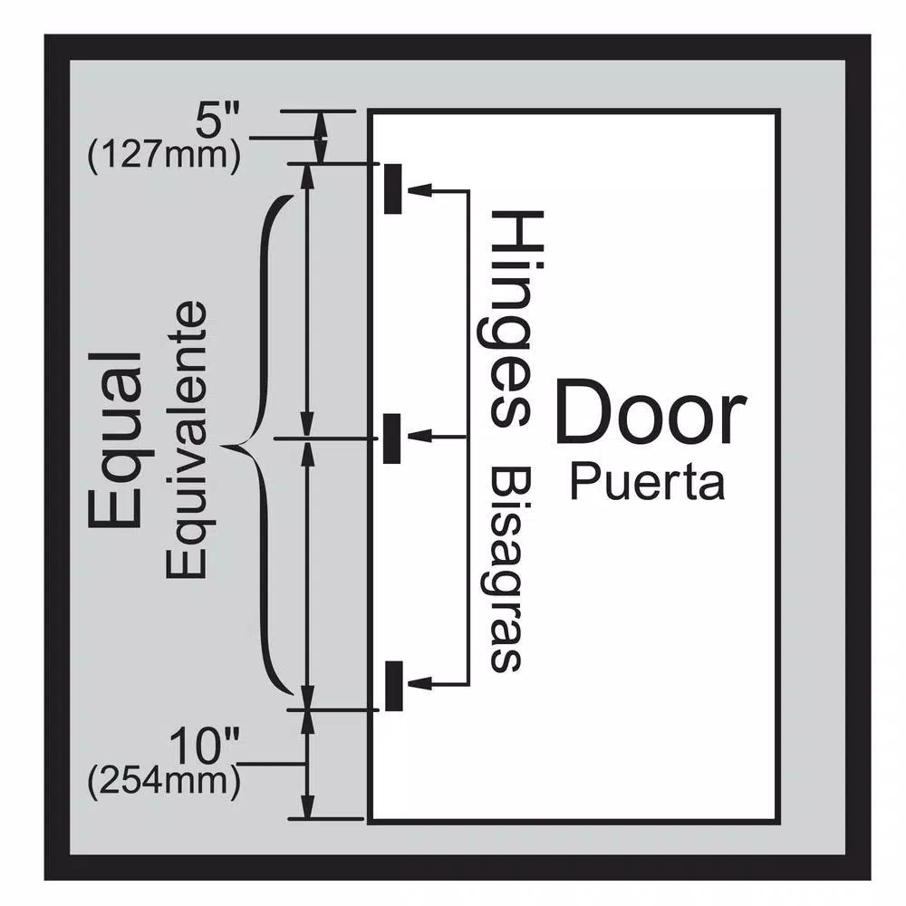 Everbilt 3-1/2 in. Square Corner Door Hinge, Satin Nickel, 24-Pack