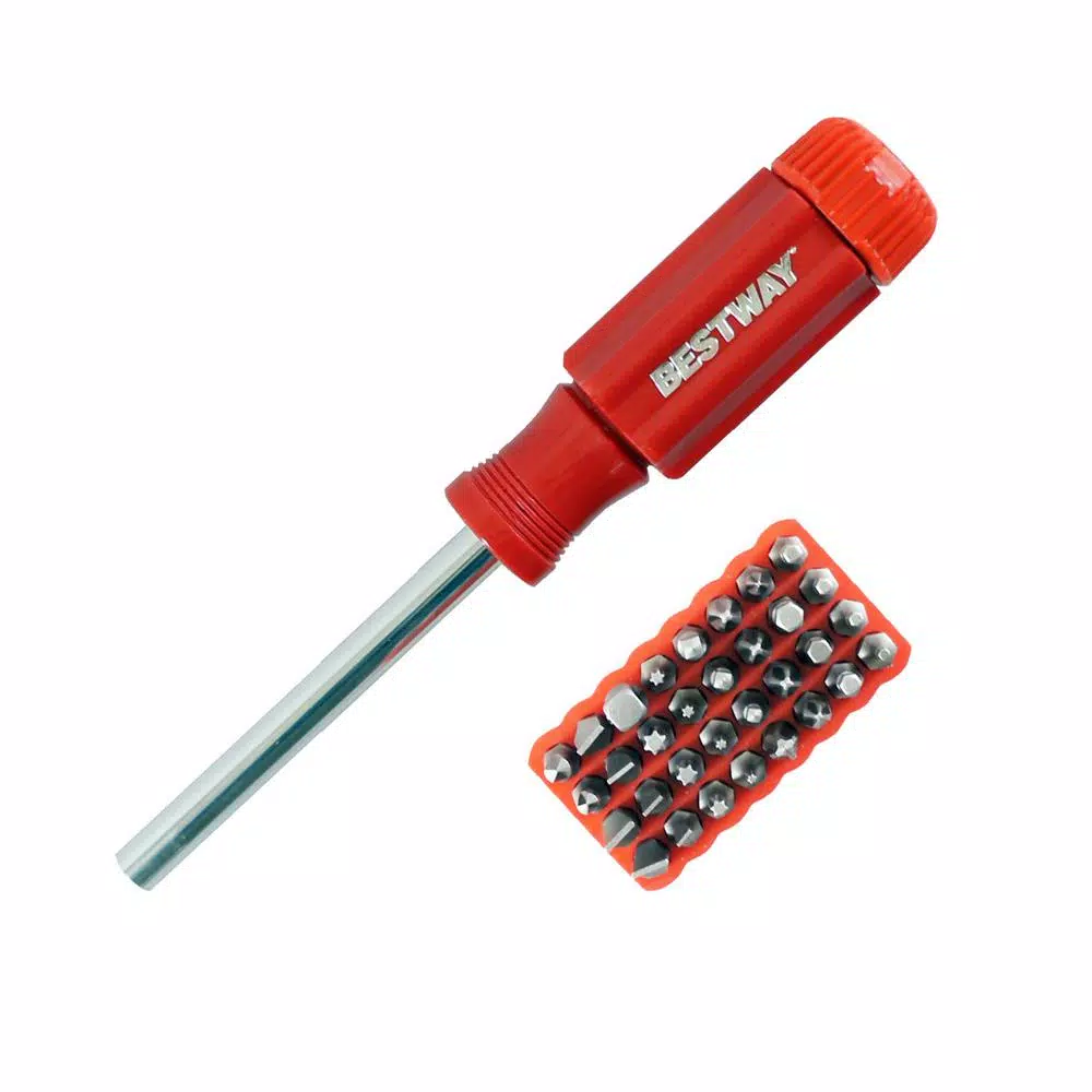 Best Way Tools 32-Piece Magnetic Multi-Bit Screwdriver Set with S2 Steel Bits