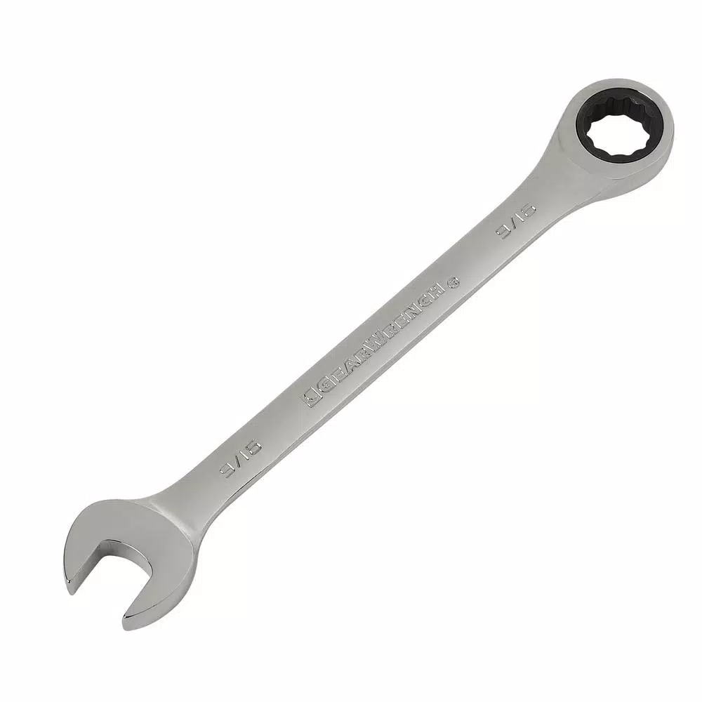 GearWrench 9/16 in. Combination Ratcheting Wrench, 12-Point, Chrome Finish