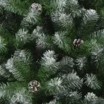 Aleko 7 ft. Unlit Flocked Artificial Christmas Tree with Pine Cones thumbnail 3