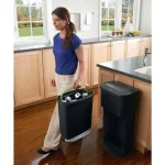 Rubbermaid 13.2 Gallon 2-in-1 Indoor Recycling Bin and Trash Station thumbnail 2