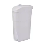 Alpine Industries 19 Qt. White Step-On Sanitary Napkin Receptacle & Waste Basket thumbnail 1