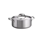 Tramontina Gourmet 5 Qt. Tri-Ply Clad Stainless Steel Round Dutch Oven with Lid thumbnail 1