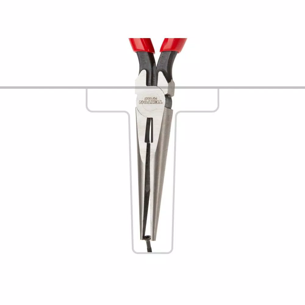 TEKTON 7 in. Long Nose Pliers with Induction-Hardened Side Cutter
