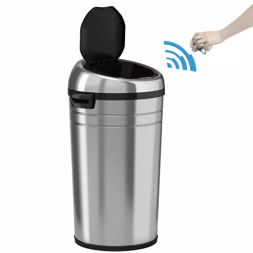 iTouchless 23 Gallon Stainless Steel Touchless Sensor Trash Can with Odor Control and Wheels