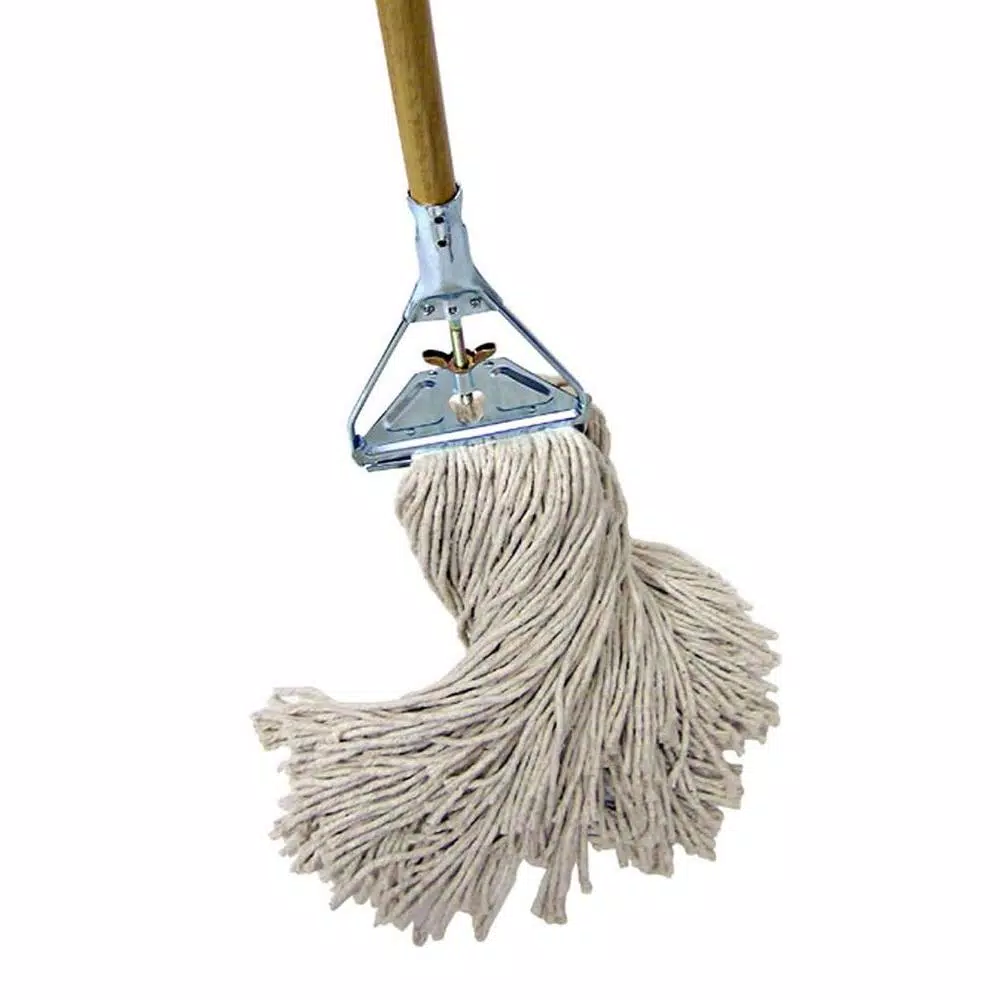 Quickie Professional 24 oz. Janitor Wing Nut Mop with 56 in. Hardwood Handle