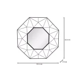 StyleWell Modern Octagonal Black Metal Frame Accent Mirror, 25.2 in. thumbnail 2