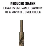Drill America M42 Cobalt Reduced Shank Drill Bit Set, 5-Piece (9/16 in. - 1 in.) thumbnail 2