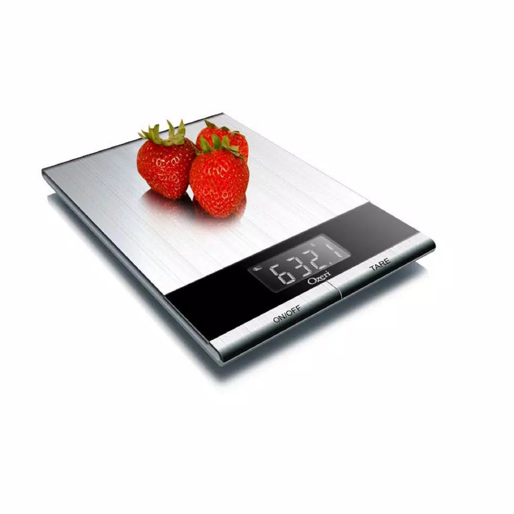 Ozeri Ultra Thin Digital Kitchen Food Scale, Stainless Steel, 11 lb Capacity