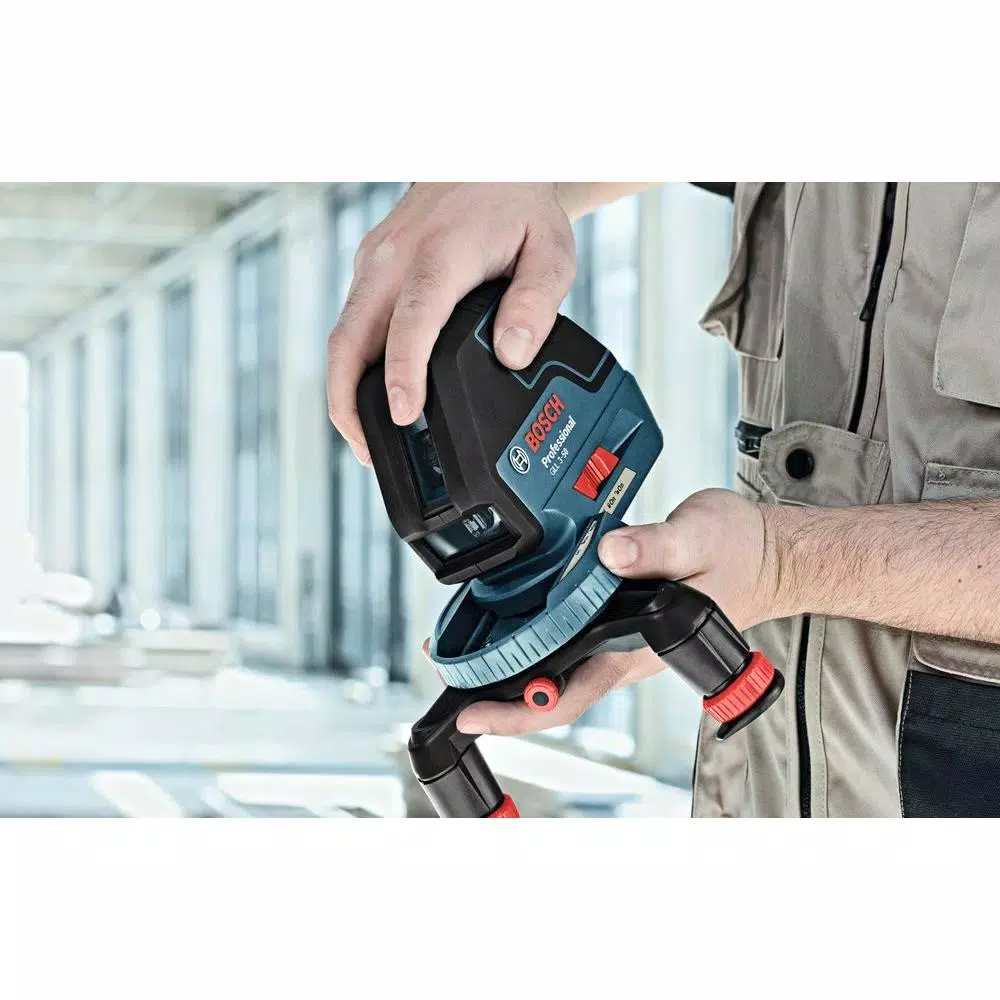 Bosch GLL 3-50 S 3-Line Self-Leveling Cross Line Laser Level Kit with 165 ft. Range