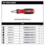 Milwaukee 2-Piece Multi-Bit Screwdriver Set: 9-in-1 Ratcheting & 8-in-1 Compact Drivers thumbnail 2