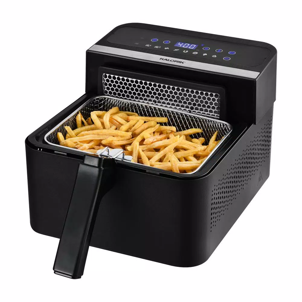 KALORIK 2-in-1 Digital Air Fryer and Deep Fryer, 3.5 Qt., Black