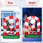 Costway 7.5 ft. Christmas Inflatable Santa Claus Archway Yard Decoration with Lights thumbnail 3