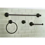 Kingston Brass 4-Piece Naples Bronze Bath Hardware Set - Oil Rubbed Bronze Bathroom Accessory Kit thumbnail 2