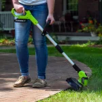 Earthwise 20V Lithium-Ion Cordless String Trimmer with 2.0Ah Battery and Charger, 10 in. Cutting Width thumbnail 3