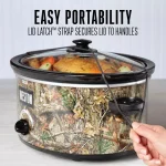 Weston Realtree Edge 5 Qt. Camouflage Slow Cooker with Lid Latch Strap thumbnail 6