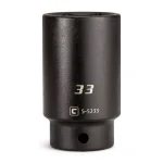 Capri Tools 33 mm 1/2 in. Drive 6-Point Metric Deep Impact Socket thumbnail 1