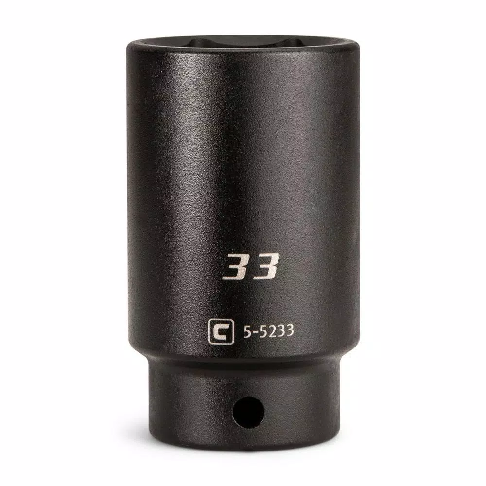 Capri Tools 33 mm 1/2 in. Drive 6-Point Metric Deep Impact Socket