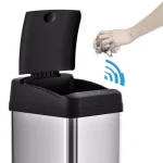 iTouchless 13 Gallon Stainless Steel Motion Sensing Touchless Trash Can with Extra-Wide Lid thumbnail 2