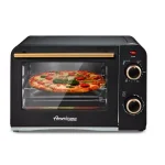 Unbranded Elite Collection Americana Retro 12.7 L 4-Slice Toaster Oven, Black thumbnail 2