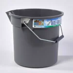 TAFCO PRODUCTS Tafco 3.5 Gal. Gray Round Utility ECO Bucket, 14 Qt. Heavy-Duty Commercial Grade, Made from 100% Recycled Water Bottles thumbnail 3