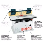 Bosch Laminated MDF Benchtop Router Table with Cabinet and Aluminum Fence thumbnail 2