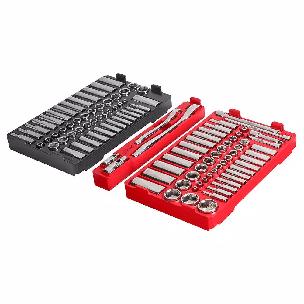 Milwaukee 106-Piece 1/4 in. and 3/8 in. Drive Ratchet and Socket Set with PACKOUT Organizer