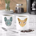 Cathy's Concepts Sugar Skull Pet Halloween Ceramic Coffee Mugs, Set of 2, 20 oz. thumbnail 5