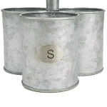 Mind Reader 3-Section Galvanized Metal Utensil Caddy & Silverware Organizer thumbnail 4