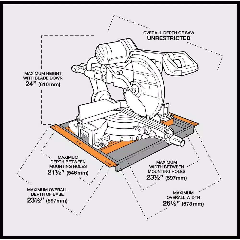 BORA Steel Portacube STR Miter Saw Workstation & Portable Saw Stand
