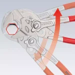 KNIPEX 16 in. Heavy Duty XL Pliers Wrench, Forged Steel, 3-3/8 in. Jaw Capacity thumbnail 5