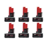 Milwaukee M12 REDLITHIUM XC 6.0Ah Extended Capacity Battery Pack, 12V Lithium-Ion (6-Pack) thumbnail 1