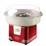 Nostalgia Retro Red Cotton Candy Maker Machine with Cones - Works with Hard Candy & Sugar-Free Candy thumbnail 1